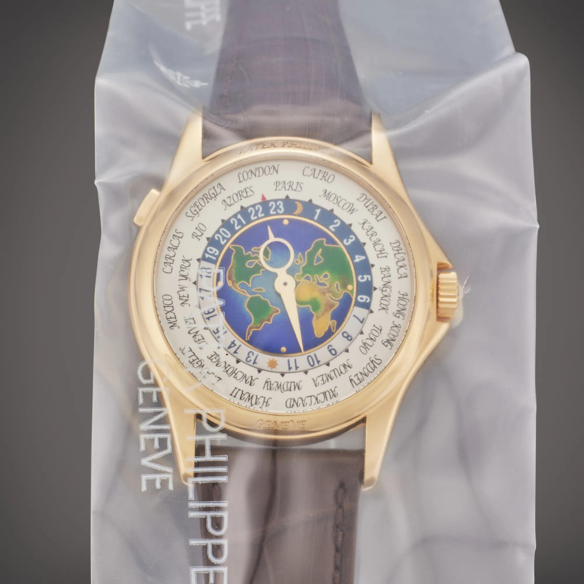 Patek Philippe World Time 5131J-001 39.5mm Yellow gold Enamel 1