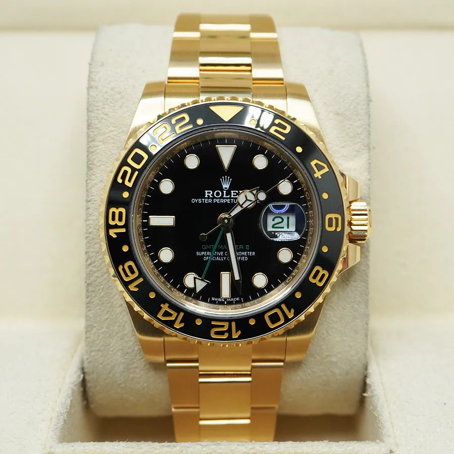 Rolex GMT-Master II 116718 40mm Yellow gold Black