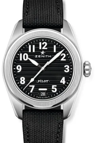 Zenith Pilot 03.4000.3620/21.I001 40mm Stainless steel Black