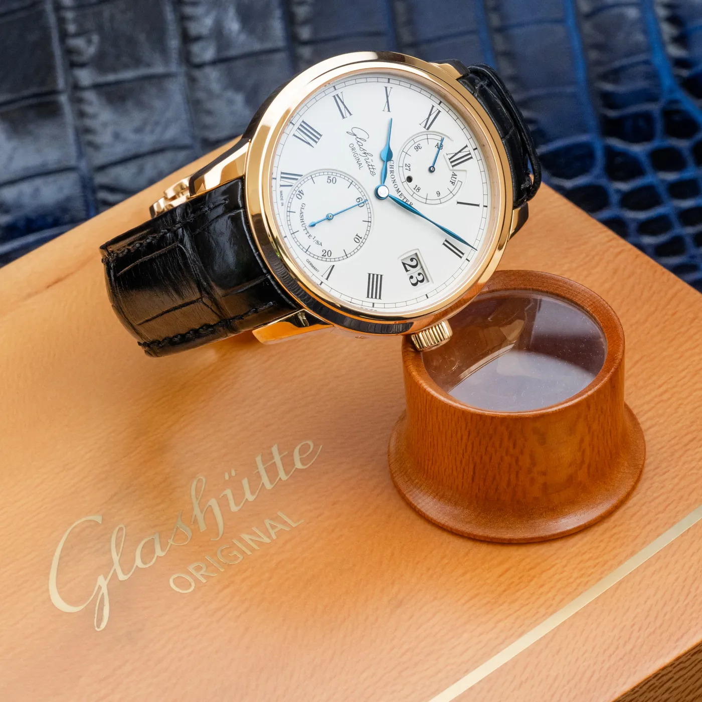 Glashütte Senator Chronometer 1 42mm wood White 6