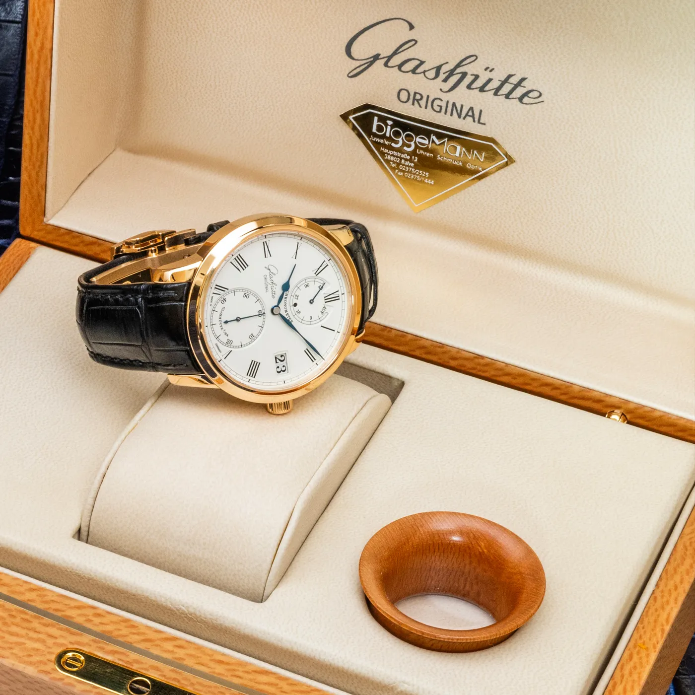 Glashütte Senator Chronometer 1 42mm wood White 7