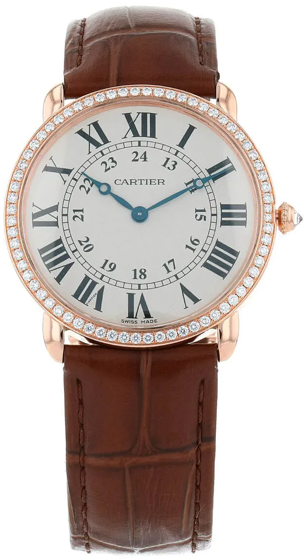Cartier Ronde 2889 36mm Rose gold Silver