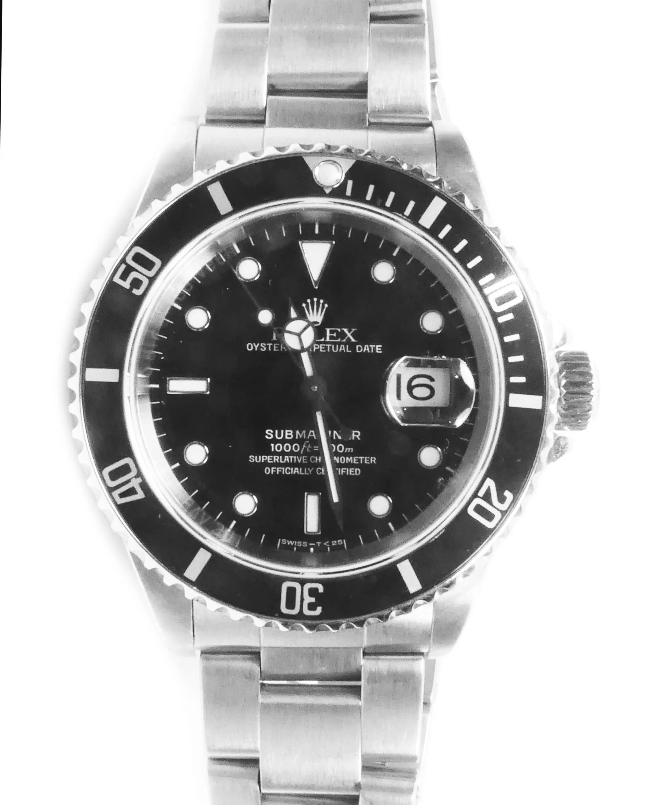 Rolex Submariner 16610 40mm Ceramic and Stainless steel Black