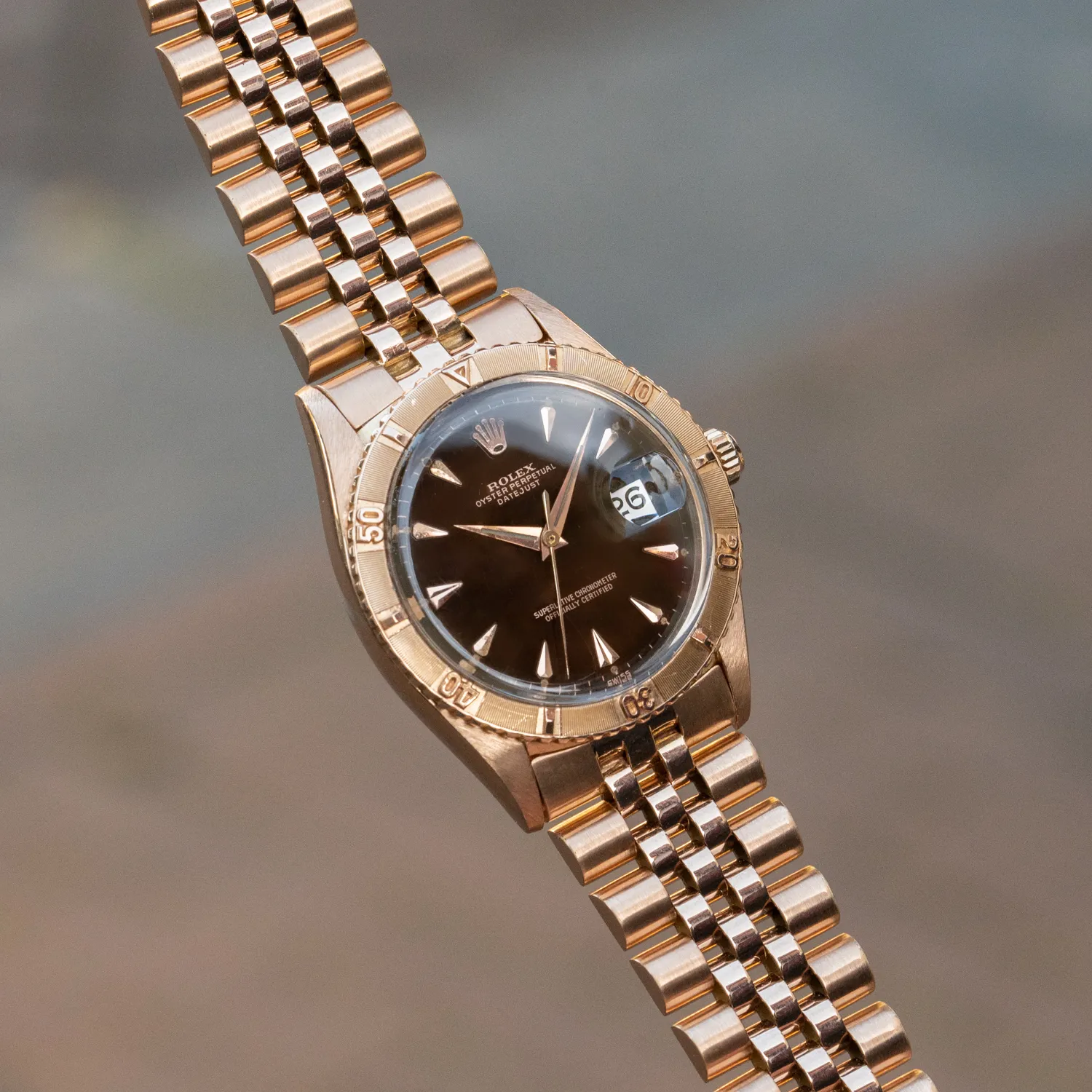 Rolex Datejust Turn-O-Graph 1625 36mm Rose gold Gilt