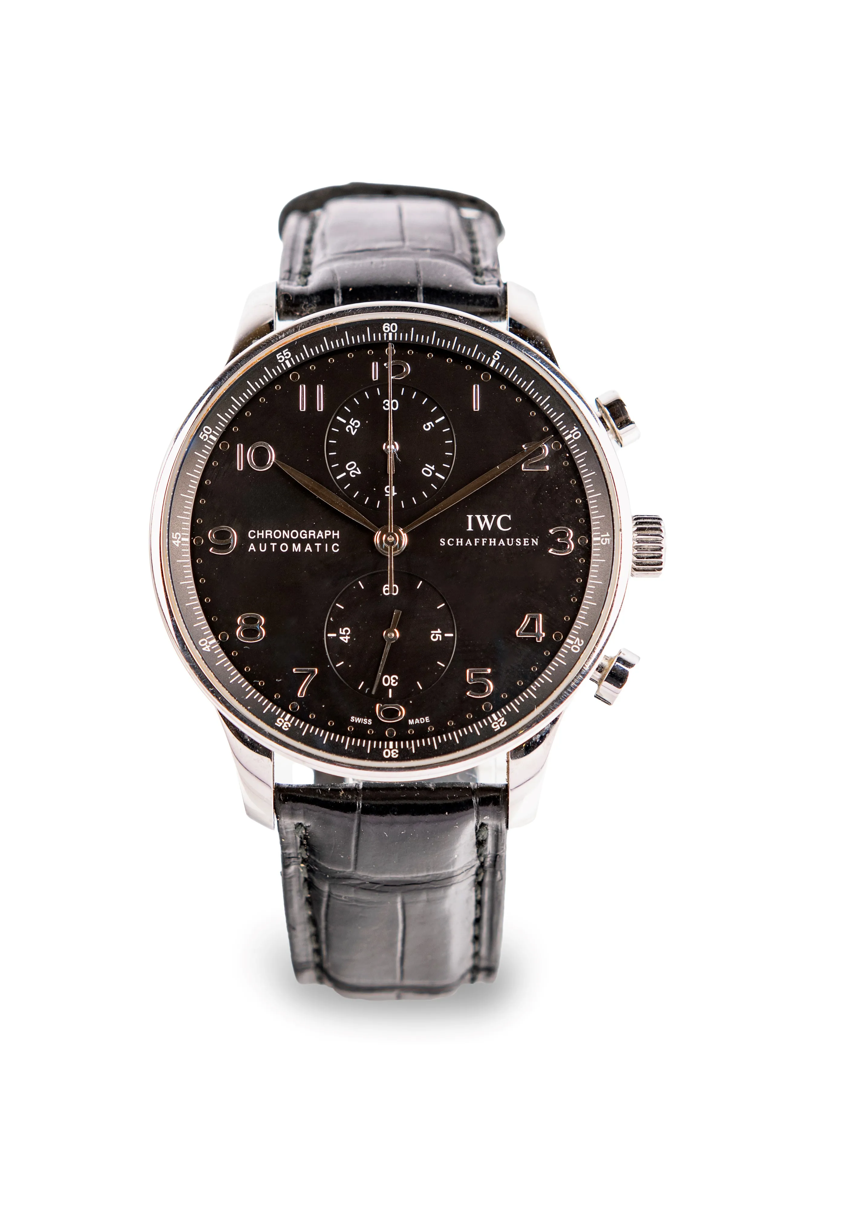 IWC Portuguese Chronograph 41mm Stainless steel Black