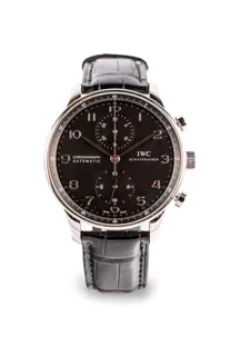 IWC Portuguese Chronograph Stainless steel Black