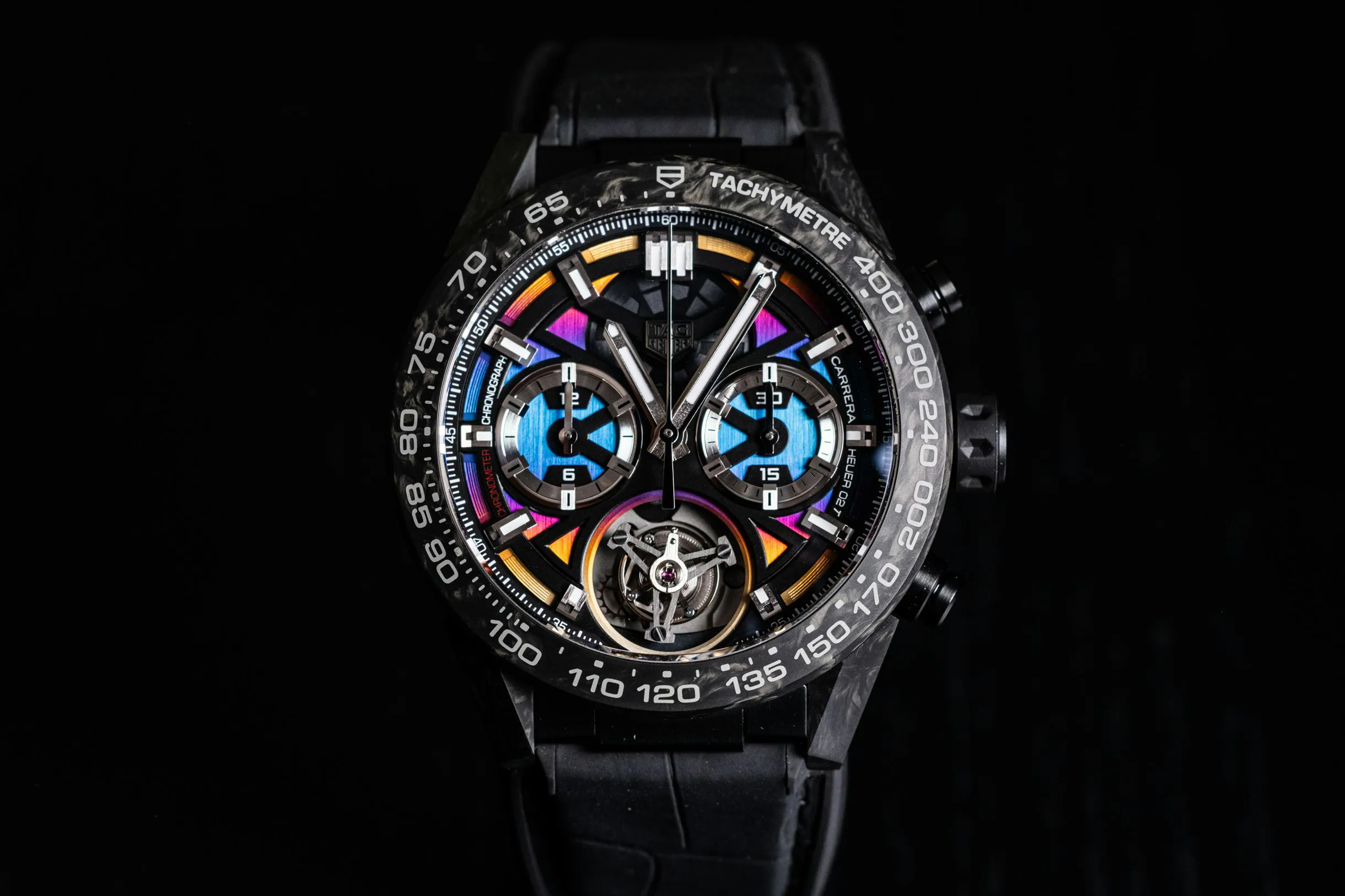 TAG Heuer Carrera CAR5A8AF.FC6415 45mm Titanium and Black PVD Black