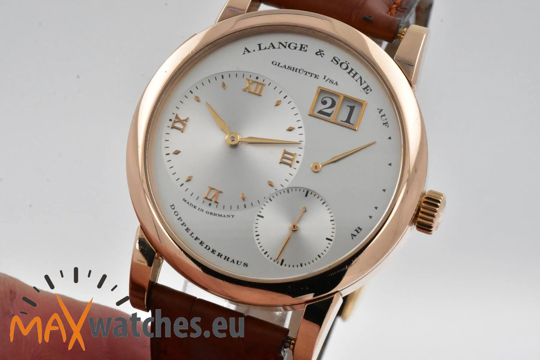 A. Lange & Söhne Lange 1 101.032 38.5mm 18k rose gold Silver 9