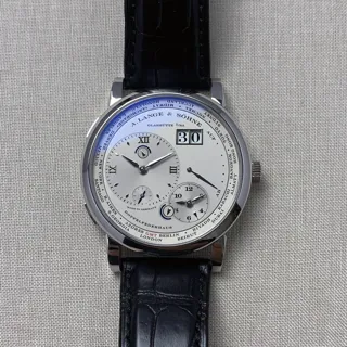 A. Lange & Söhne Lange 1 Time Zone 116.025 Platinum Silver