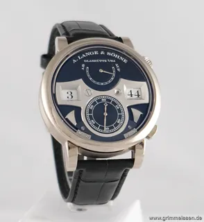 A. Lange Lange Zeitwerk Striking Time 145.029 White gold Black