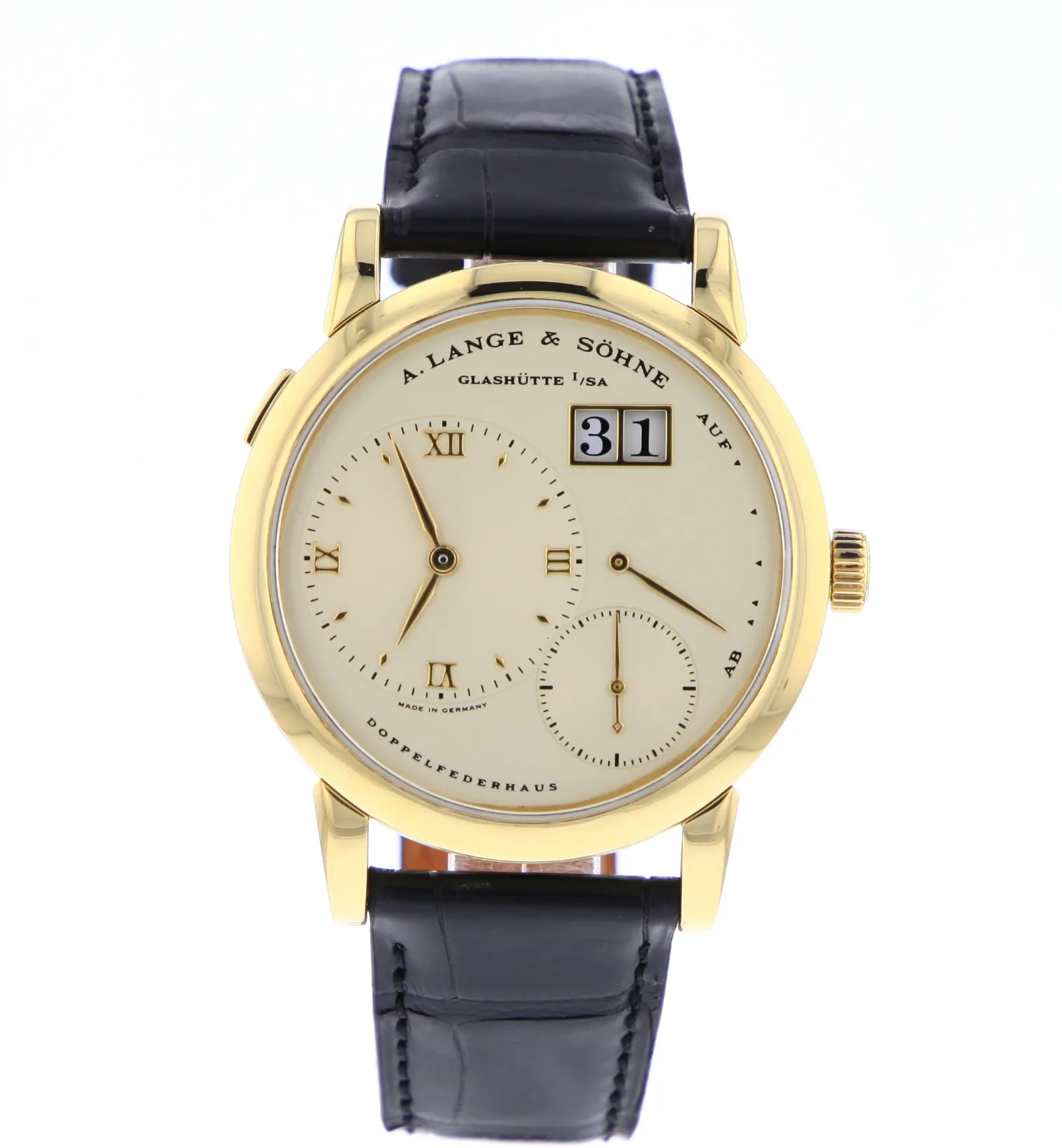 A. Lange & Söhne 1 - 101.021 38.5mm Or Jaune Ivoire