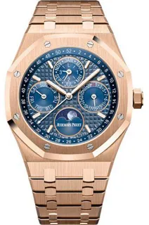 Audemars Piguet Royal Oak Perpetual Calendar 26574OR.OO.1220OR.02 Rose gold Blue