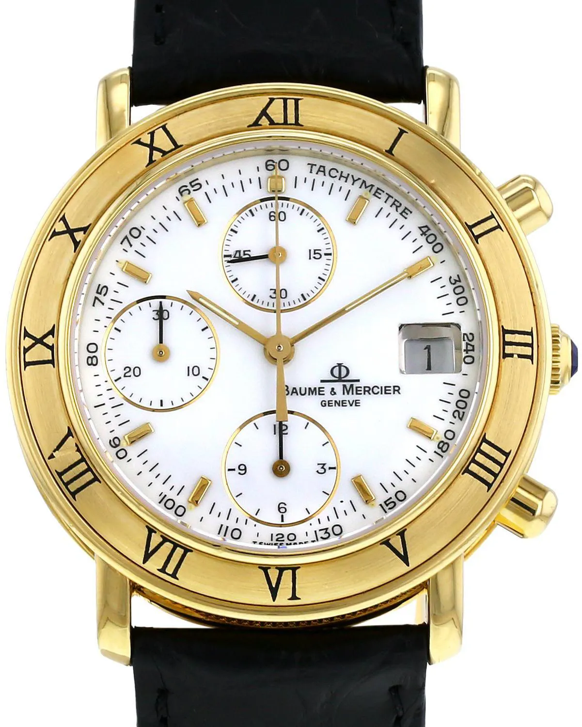 Baume & Mercier Baumatic 86104 37mm Yellow gold White