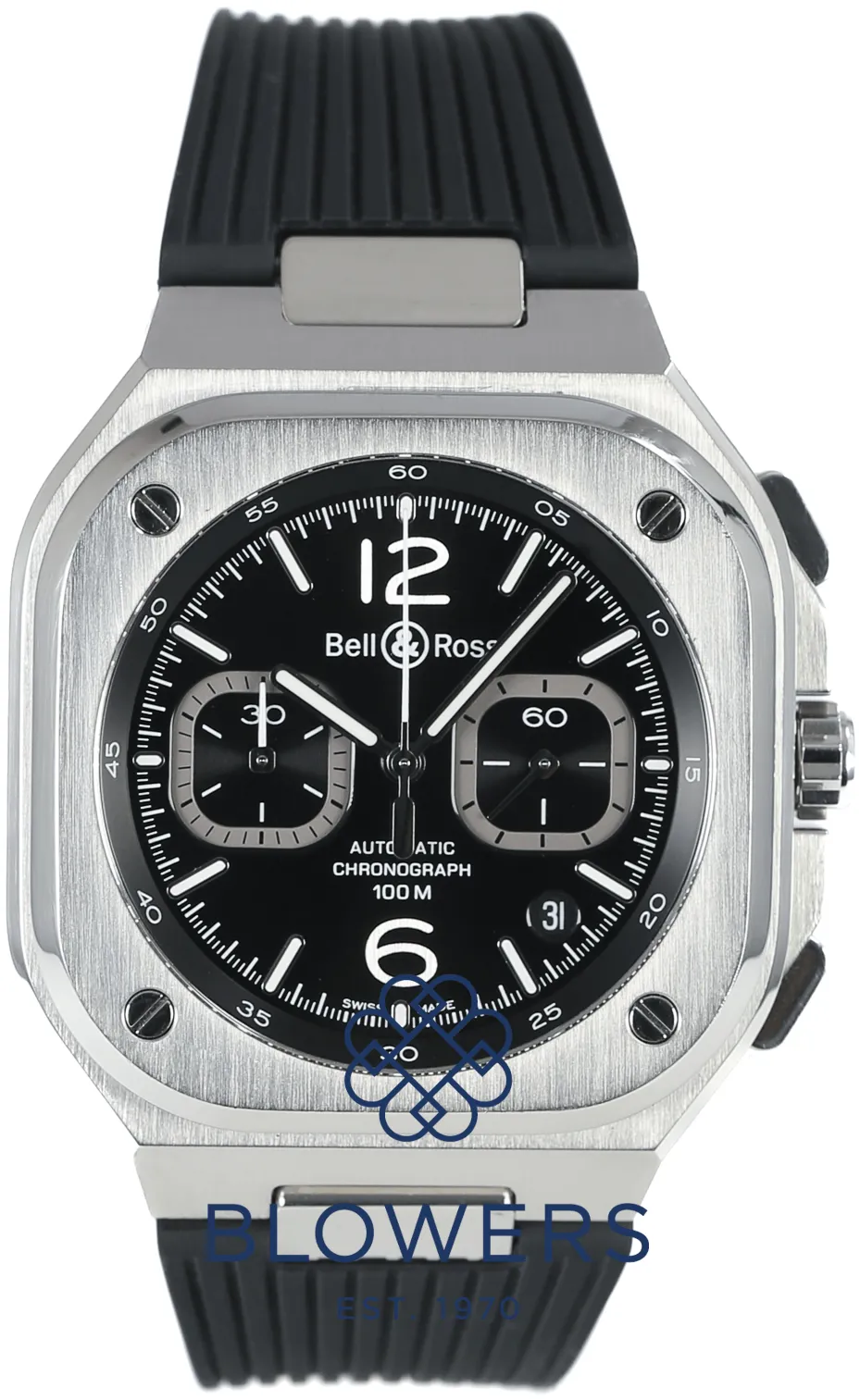 Bell & Ross Urban BR05C-BL-ST/SRB 42mm Stainless steel Black