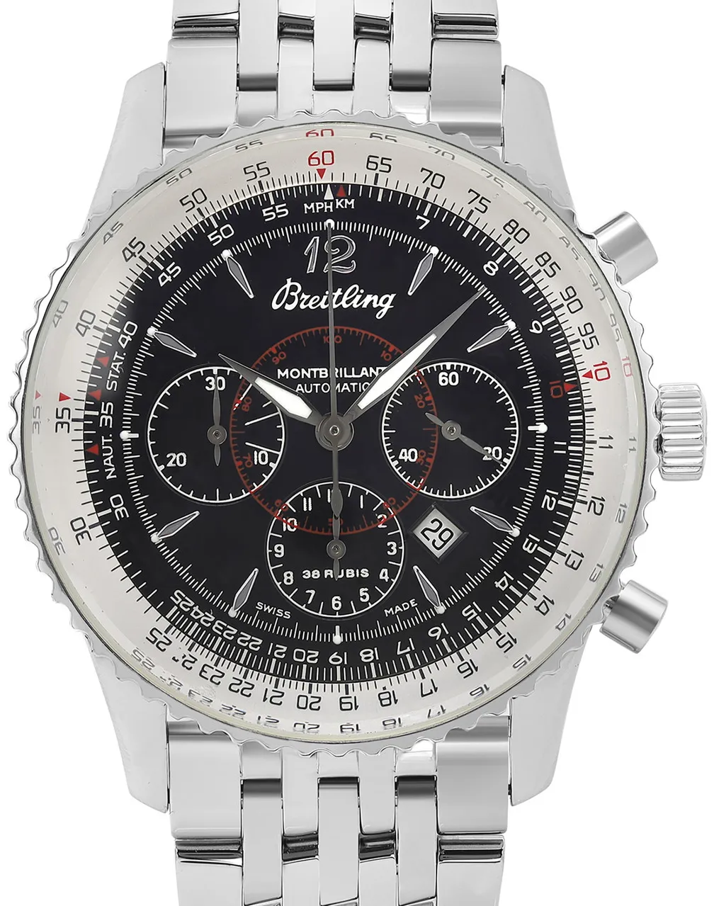 Breitling Montbrillant A41330 38mm Stainless steel Black 1