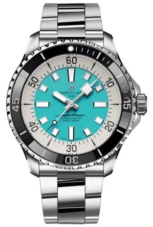 Breitling Superocean A17376211L2A1 44mm Stainless steel Turquoise