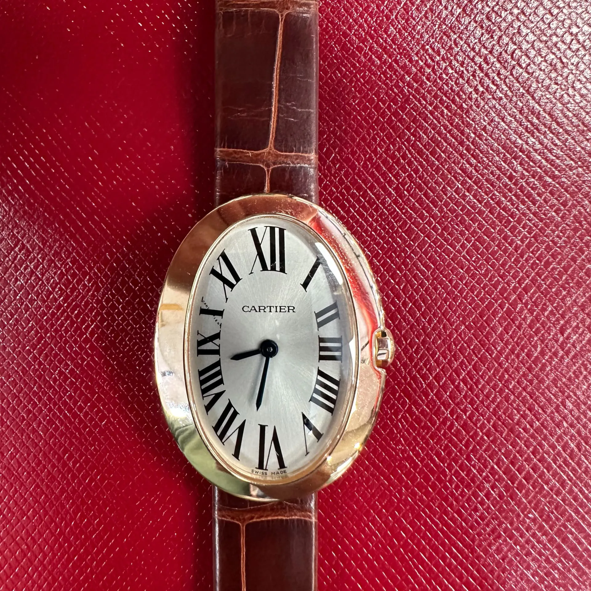 Cartier Baignoire Small Model W8000007 31.5mm Rose gold Silver