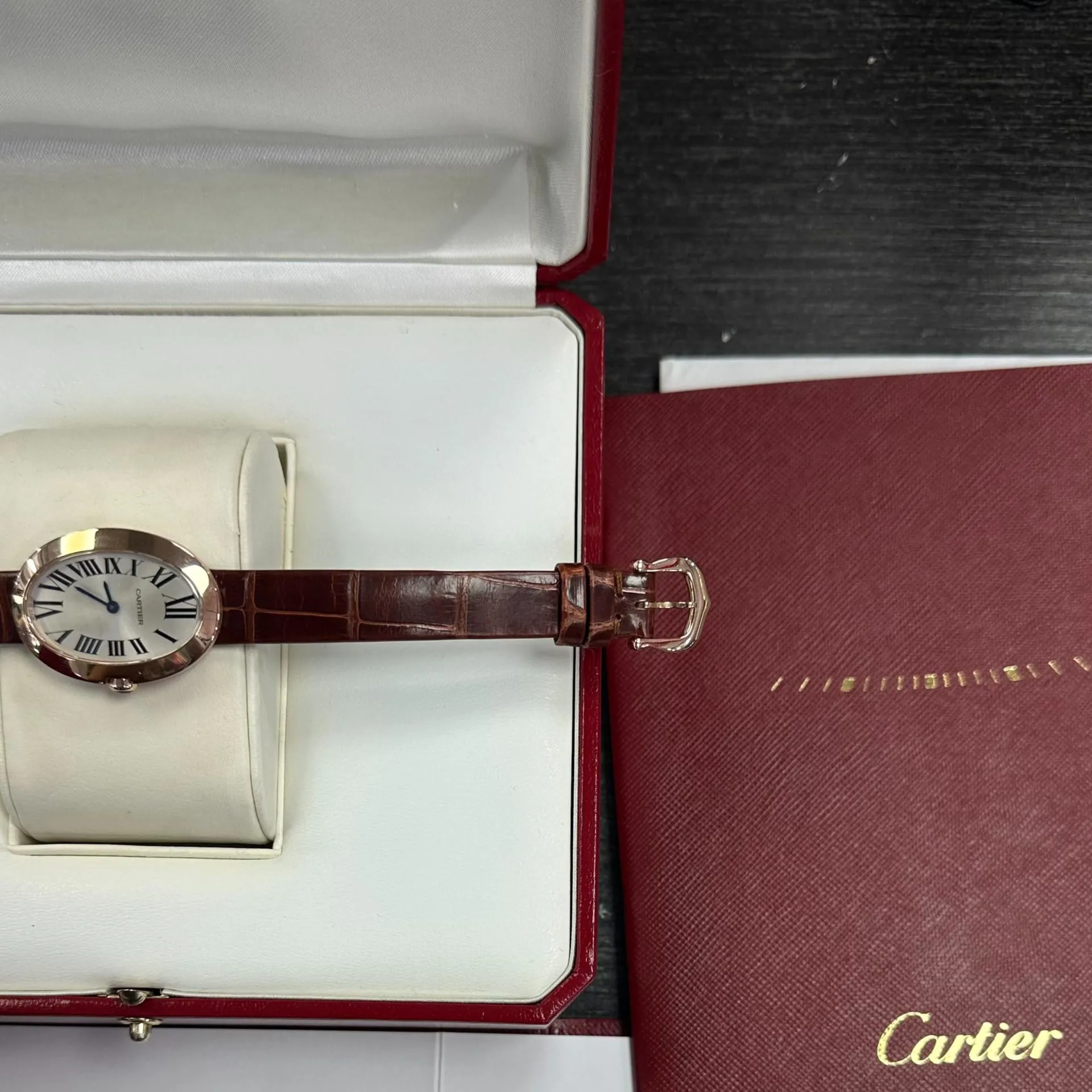 Cartier Baignoire Small Model W8000007 31.5mm Rose gold Silver 5