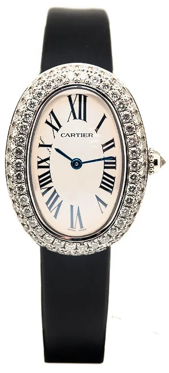 Cartier Baignoire WB509731 21mm Diamond Silver