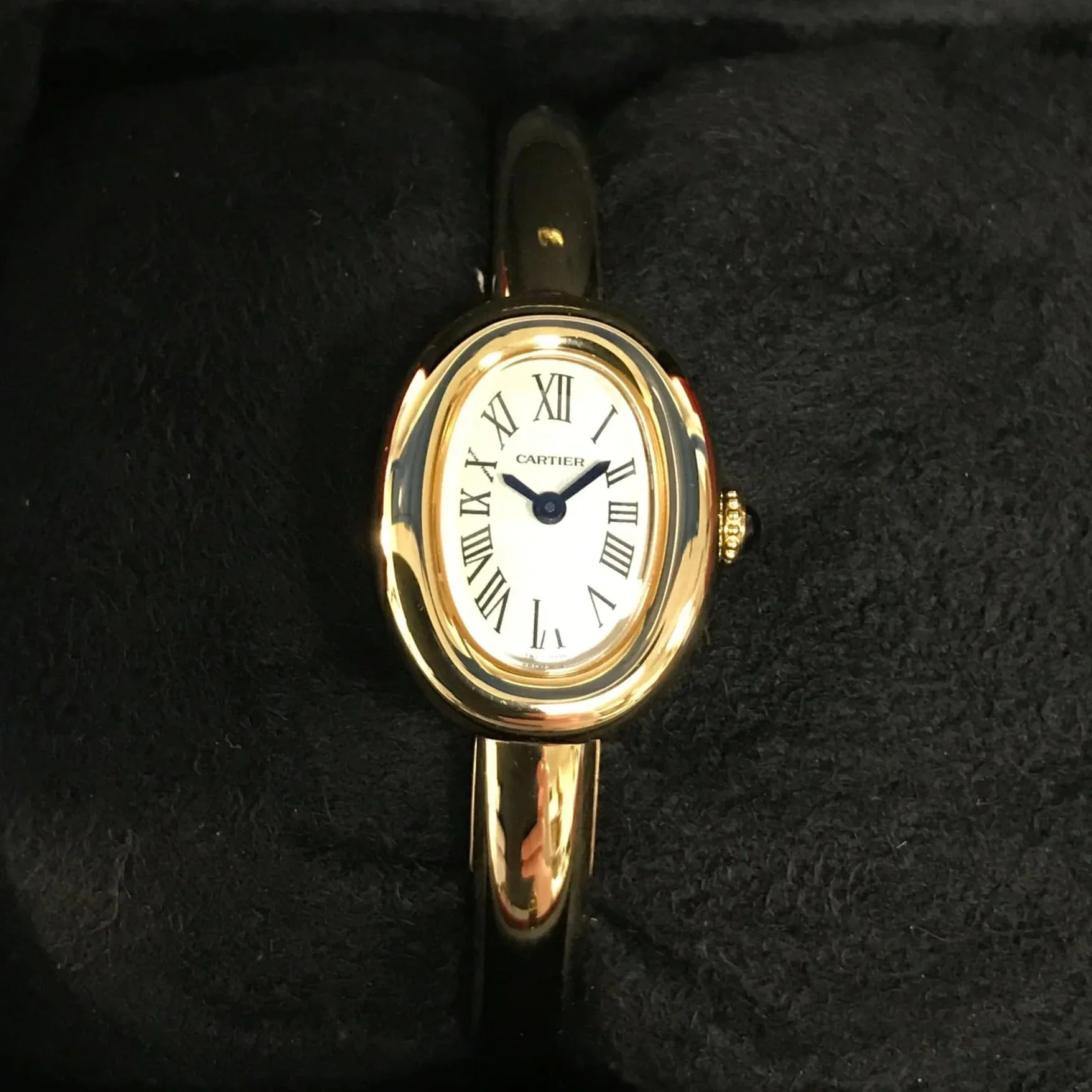 Cartier Baignoire WGBA0021 24.5mm Yellow gold Silver