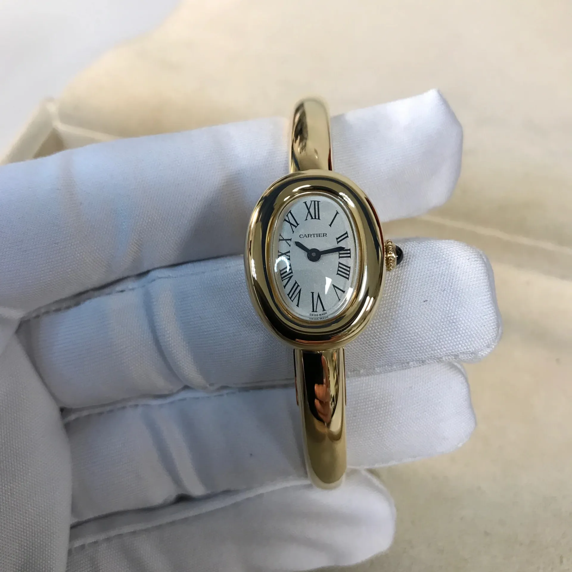 Cartier Baignoire WGBA0035 24.5mm Yellow gold Silver