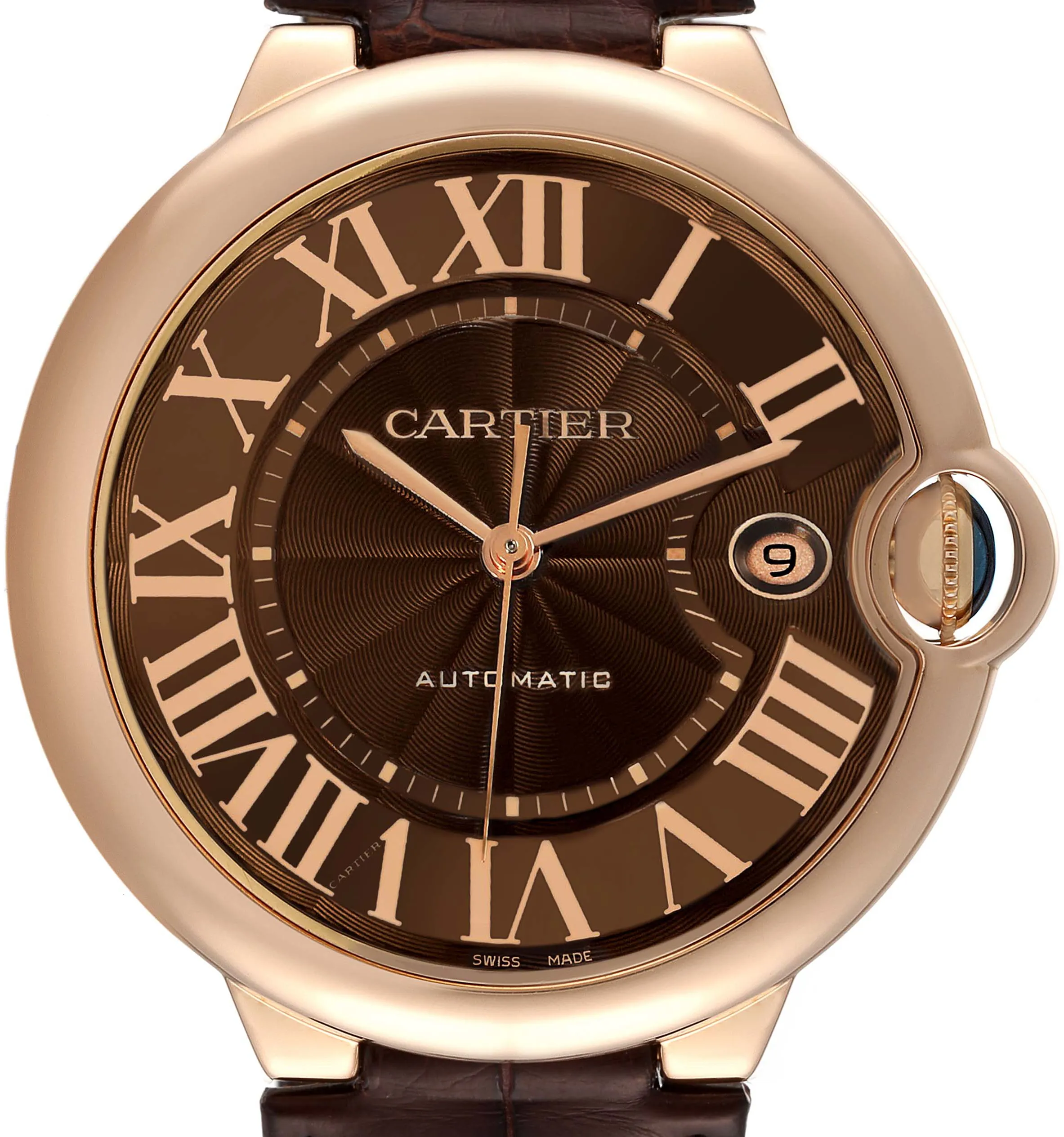 Cartier Ballon Bleu W6920037 42mm Rose gold Brown