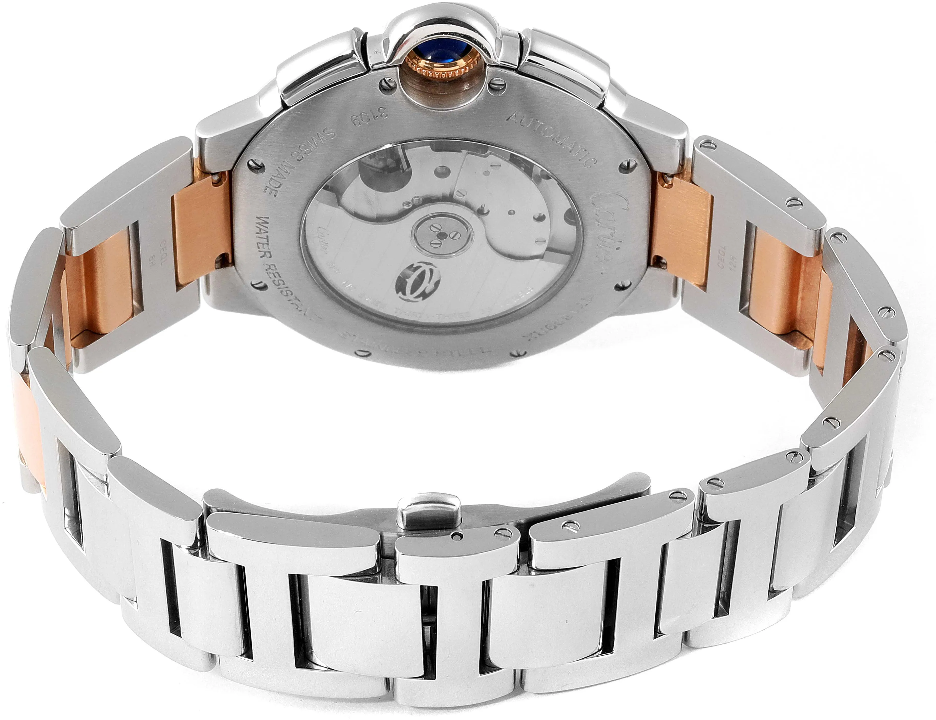 Cartier Ballon Bleu w6920063 44mm Stainless steel Silver flinque sunburst 1