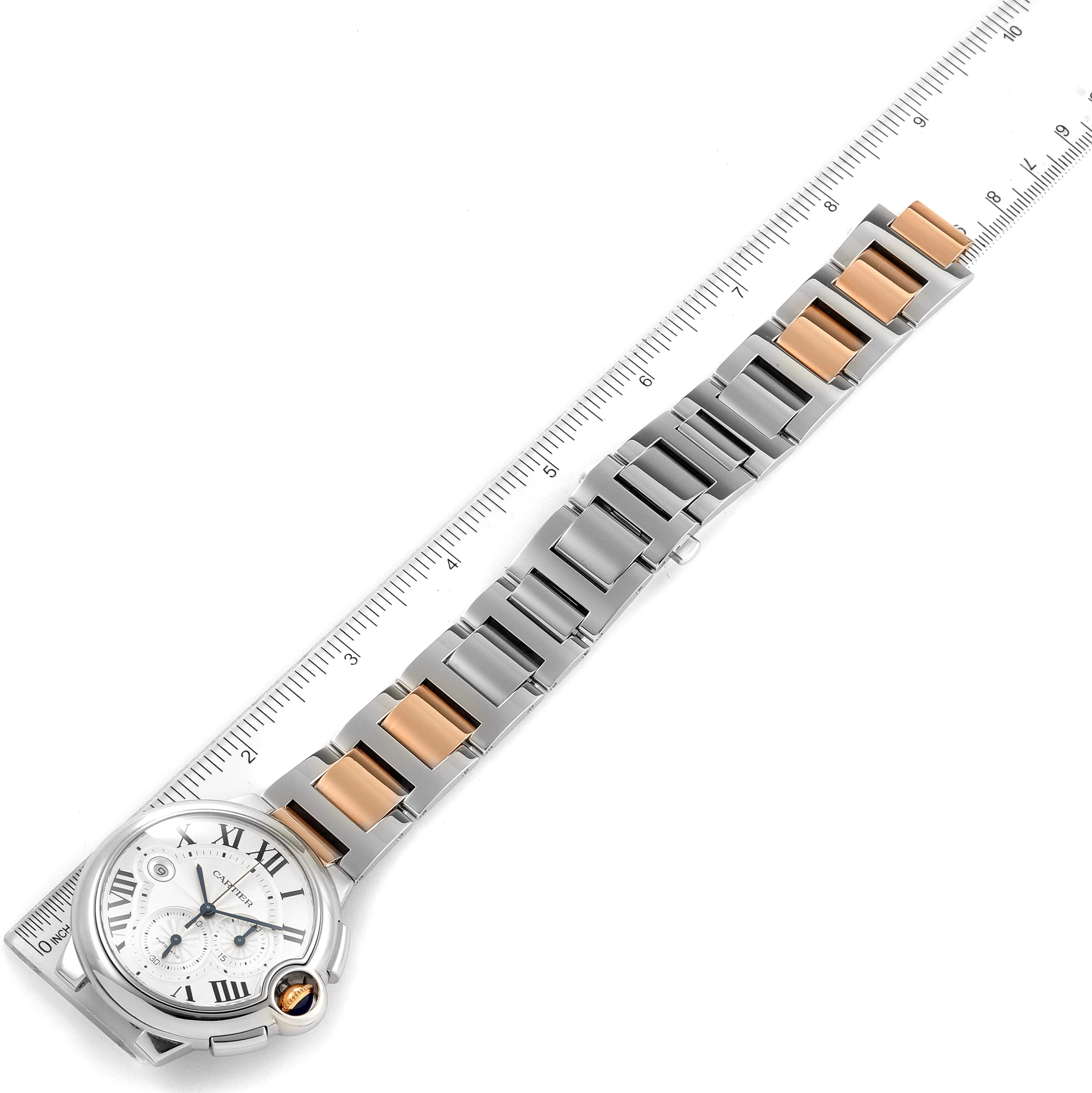 Cartier Ballon Bleu w6920063 44mm Stainless steel Silver flinque sunburst 4