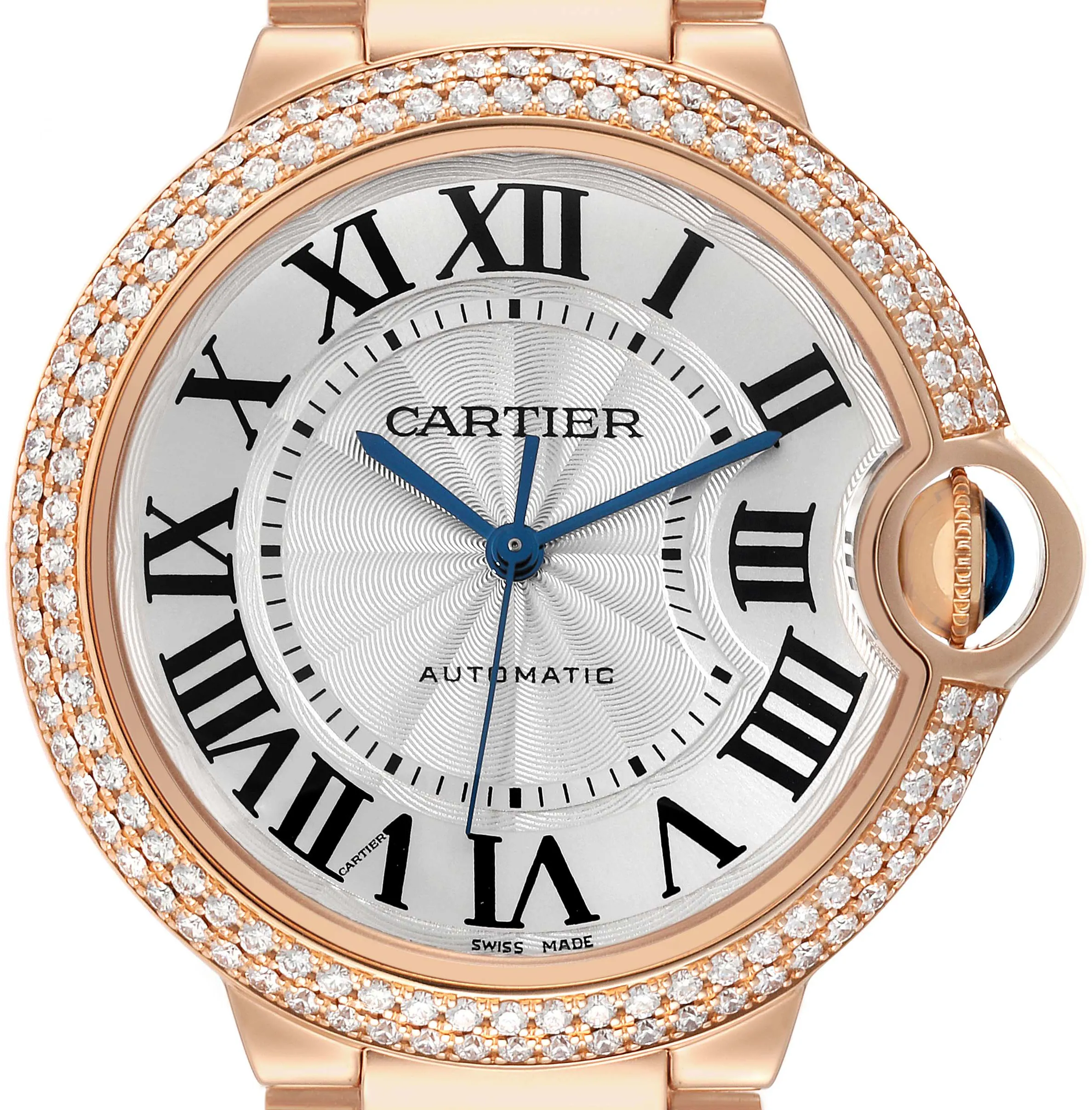 Cartier Ballon Bleu WE9005Z3 36.5mm Rose gold and 18k rose gold Silver