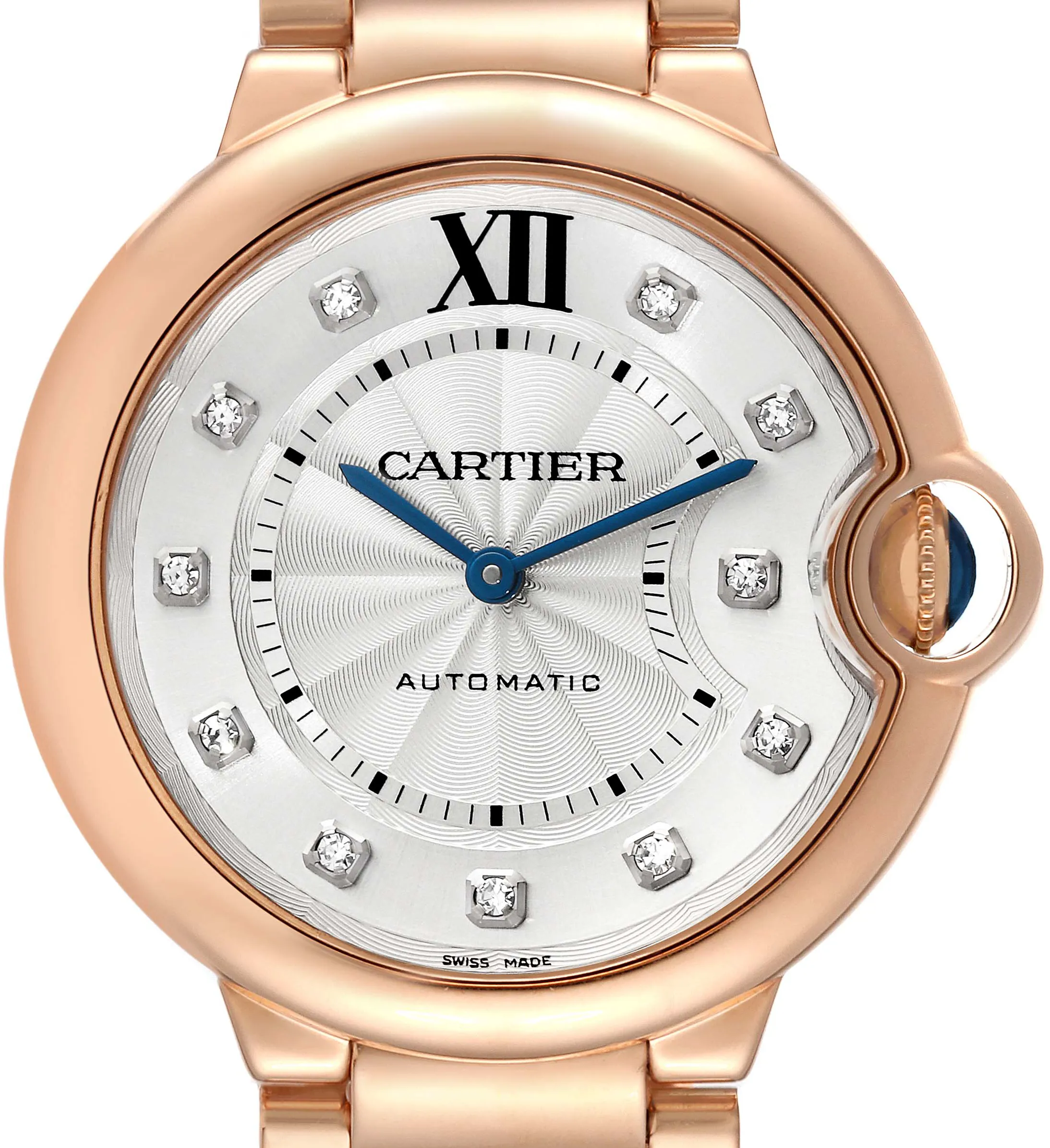 Cartier Ballon Bleu we902026 36mm Rose gold and 18k rose gold Silver