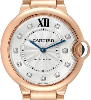 Cartier Ballon Bleu we902026 Rose gold Silver