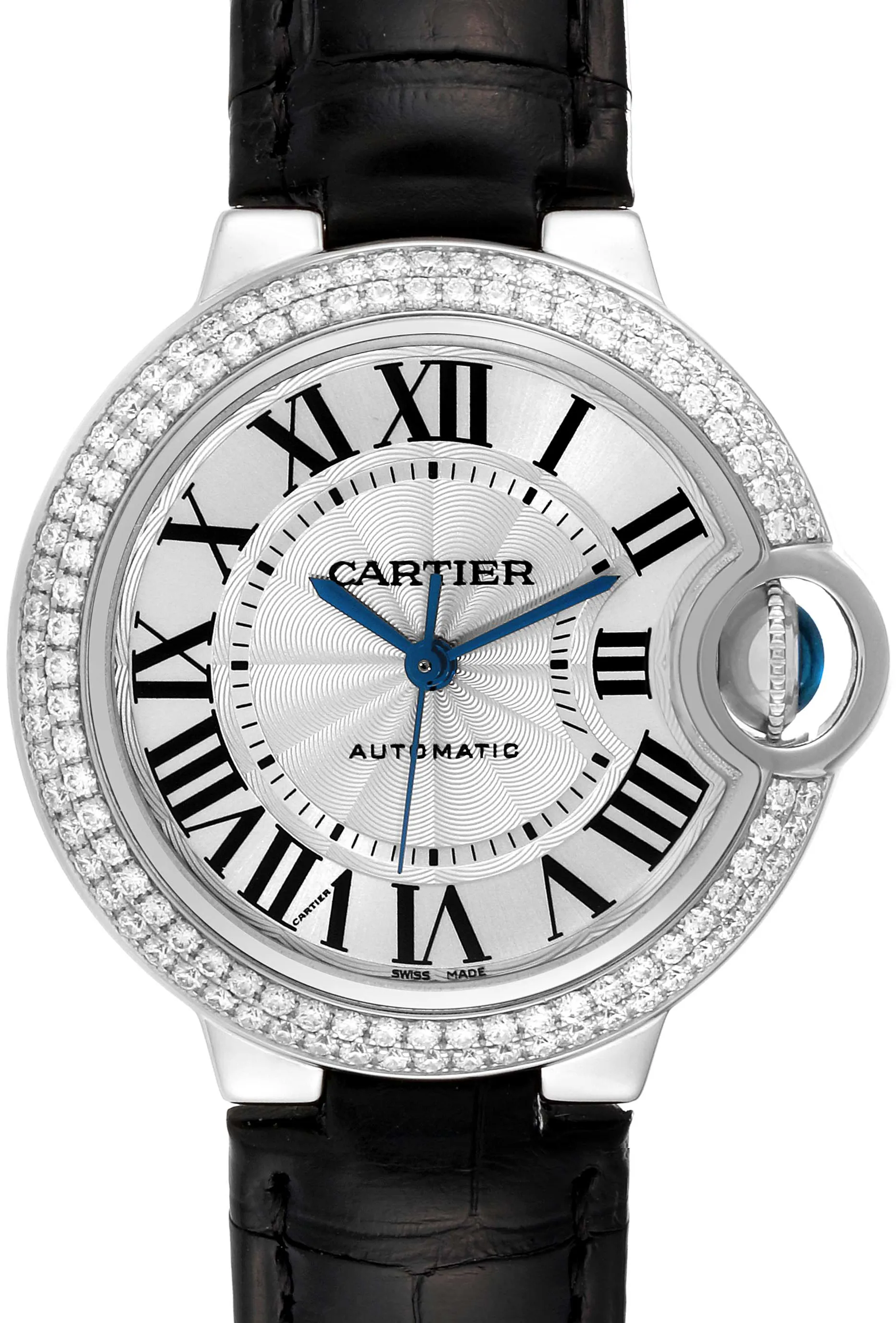 Cartier Ballon Bleu WE902067 33mm White gold and 18k white gold Silver