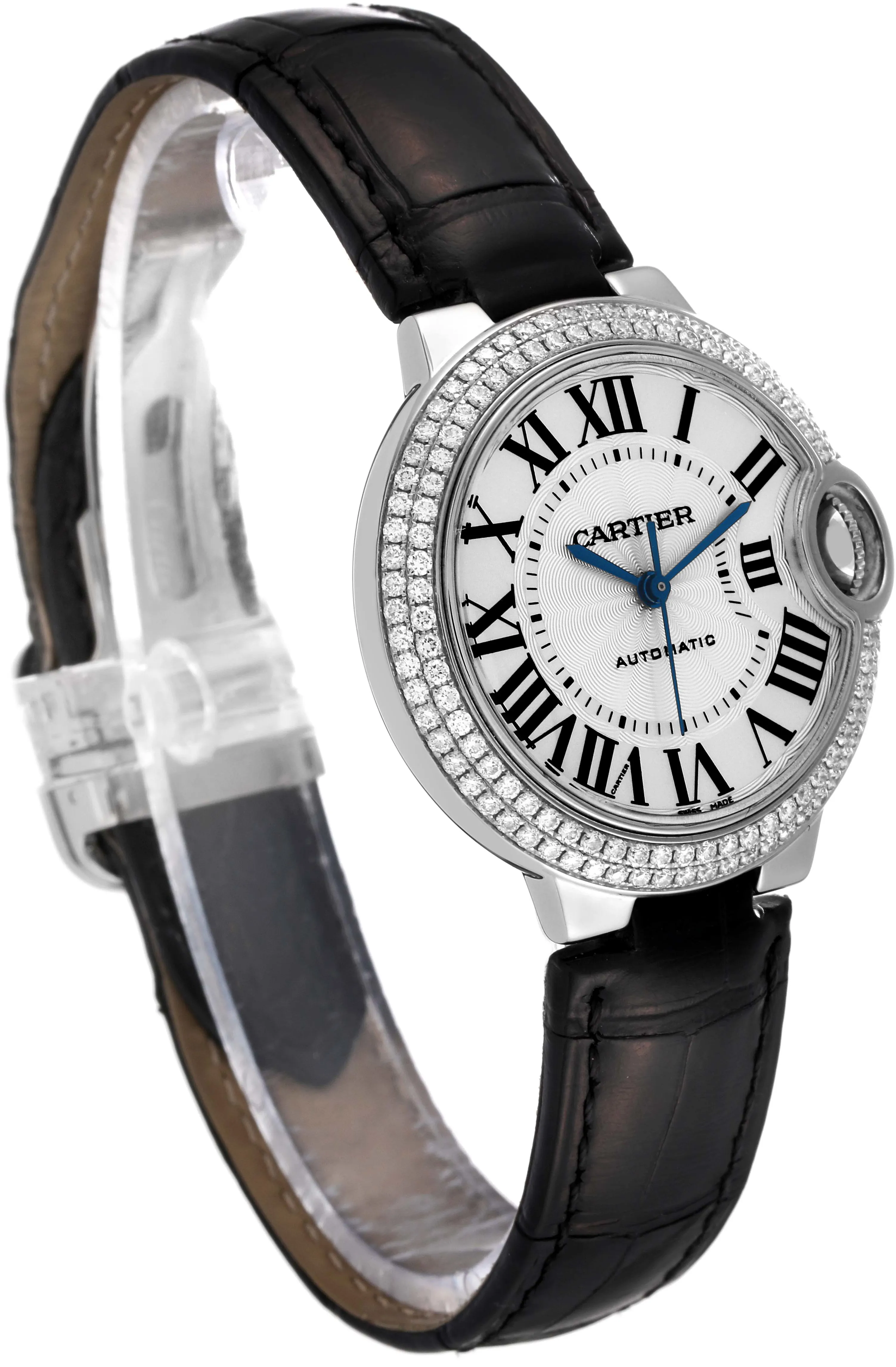 Cartier Ballon Bleu WE902067 33mm White gold and 18k white gold Silver 8