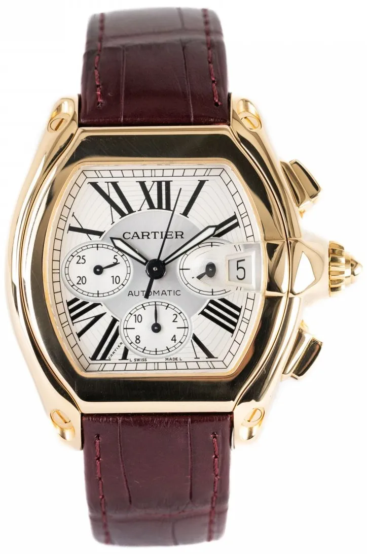 Cartier Roadster 2619 48mm Yellow gold White