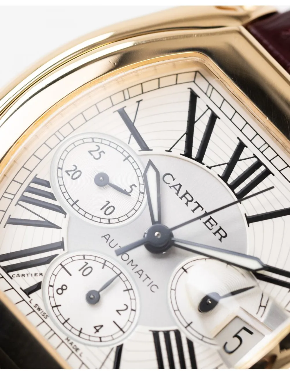 Cartier Roadster 2619 48mm Yellow gold White 12