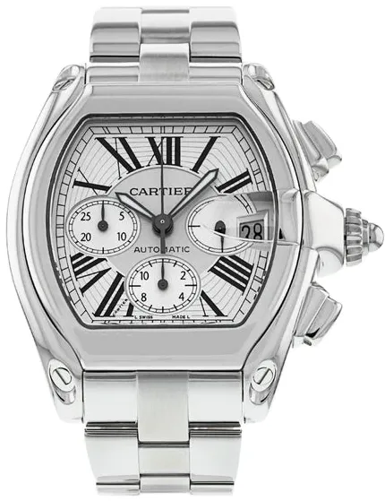 Cartier Roadster W62019X6 43mm Stainless steel White