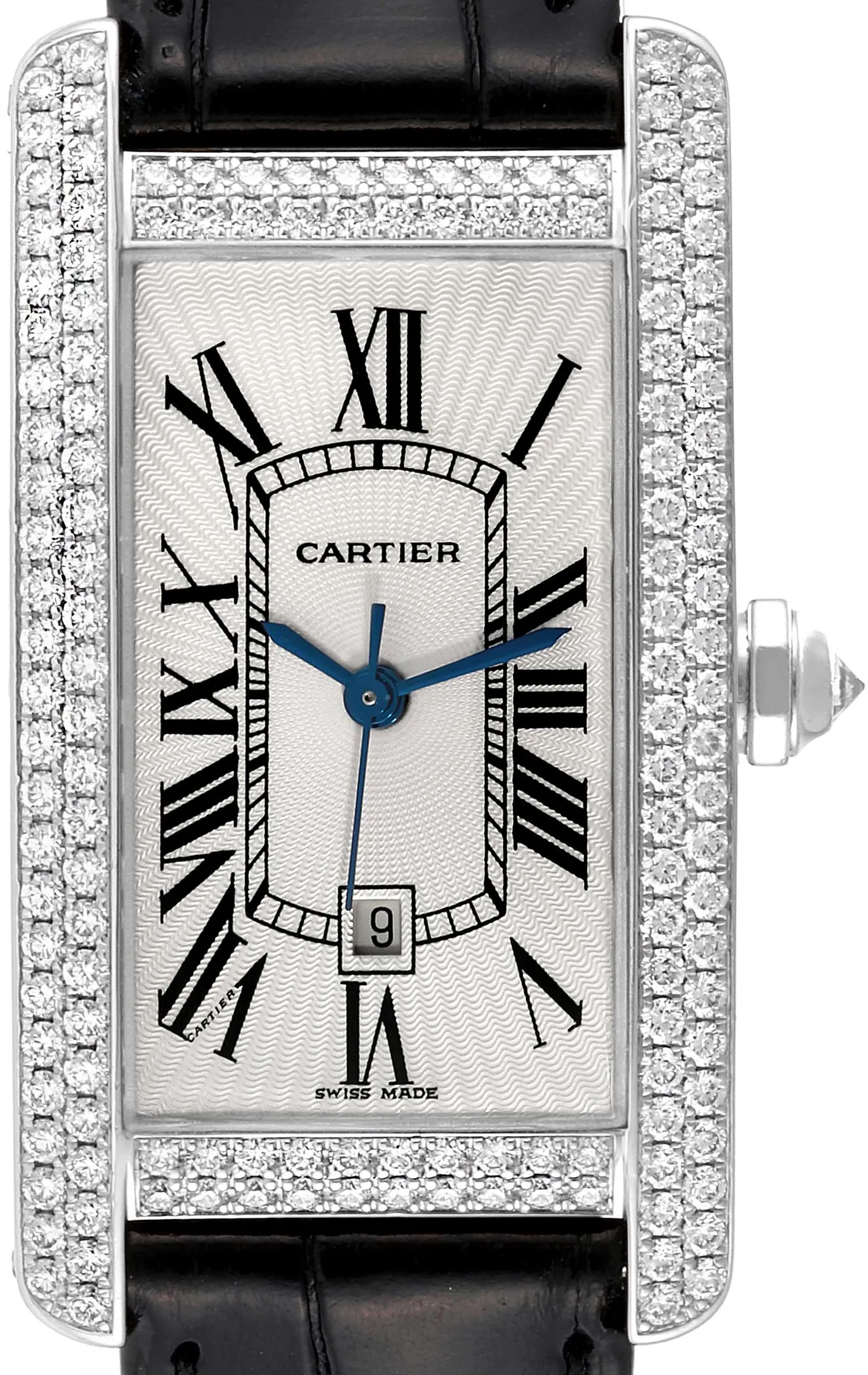 Cartier Tank Américaine 2490 22mm White gold Silver