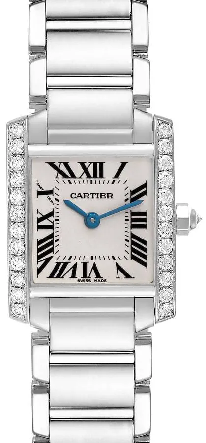 Cartier Tank Française WE1002S3 20mm White gold Silver