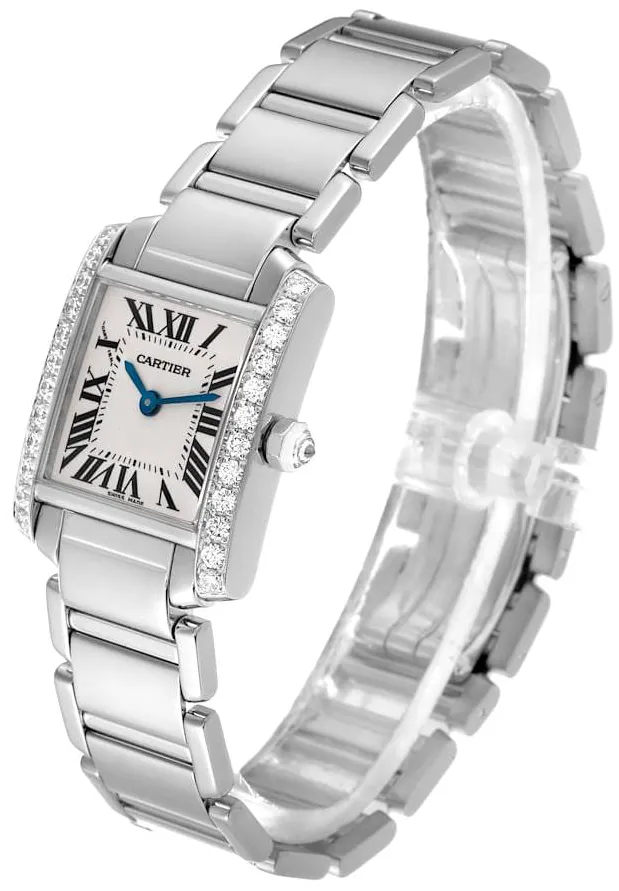 Cartier Tank Française WE1002S3 20mm White gold Silver 1