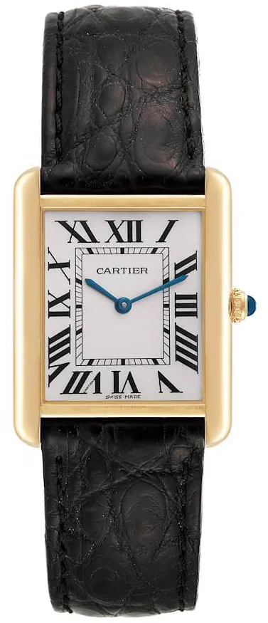 Cartier Tank Solo W1018855. 35mm Yellow gold Silver