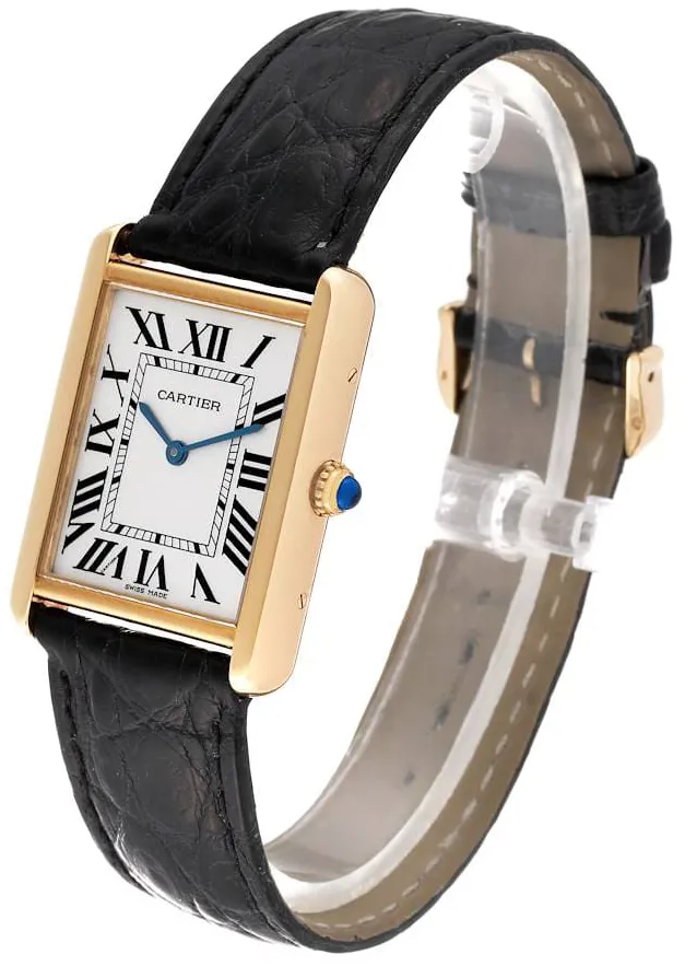 Cartier Tank Solo W1018855. 35mm Yellow gold Silver 1