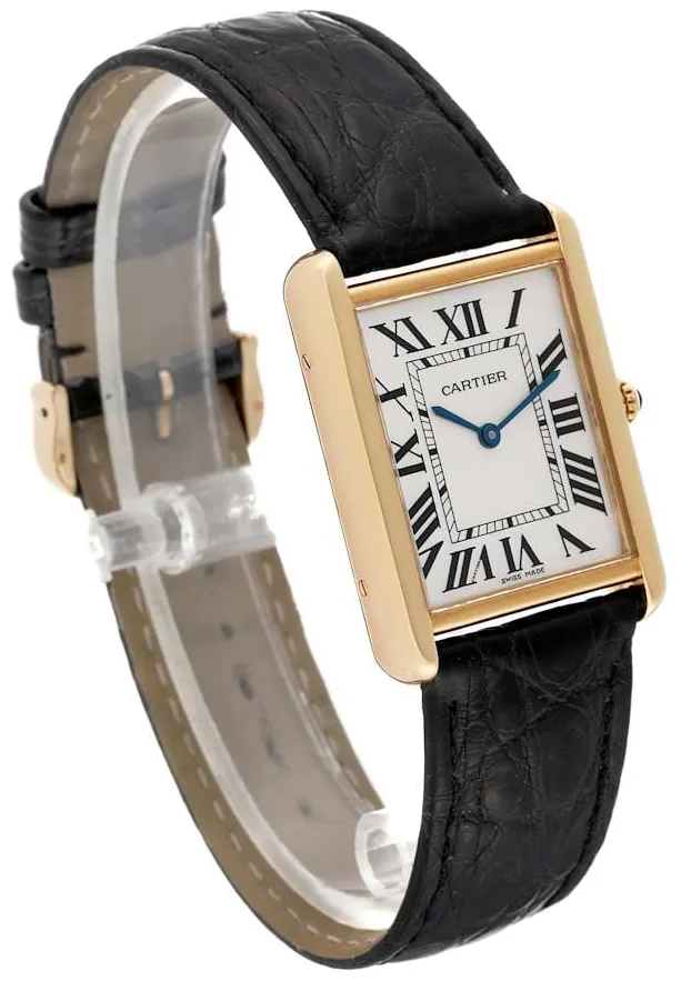 Cartier Tank Solo W1018855. 35mm Yellow gold Silver 2