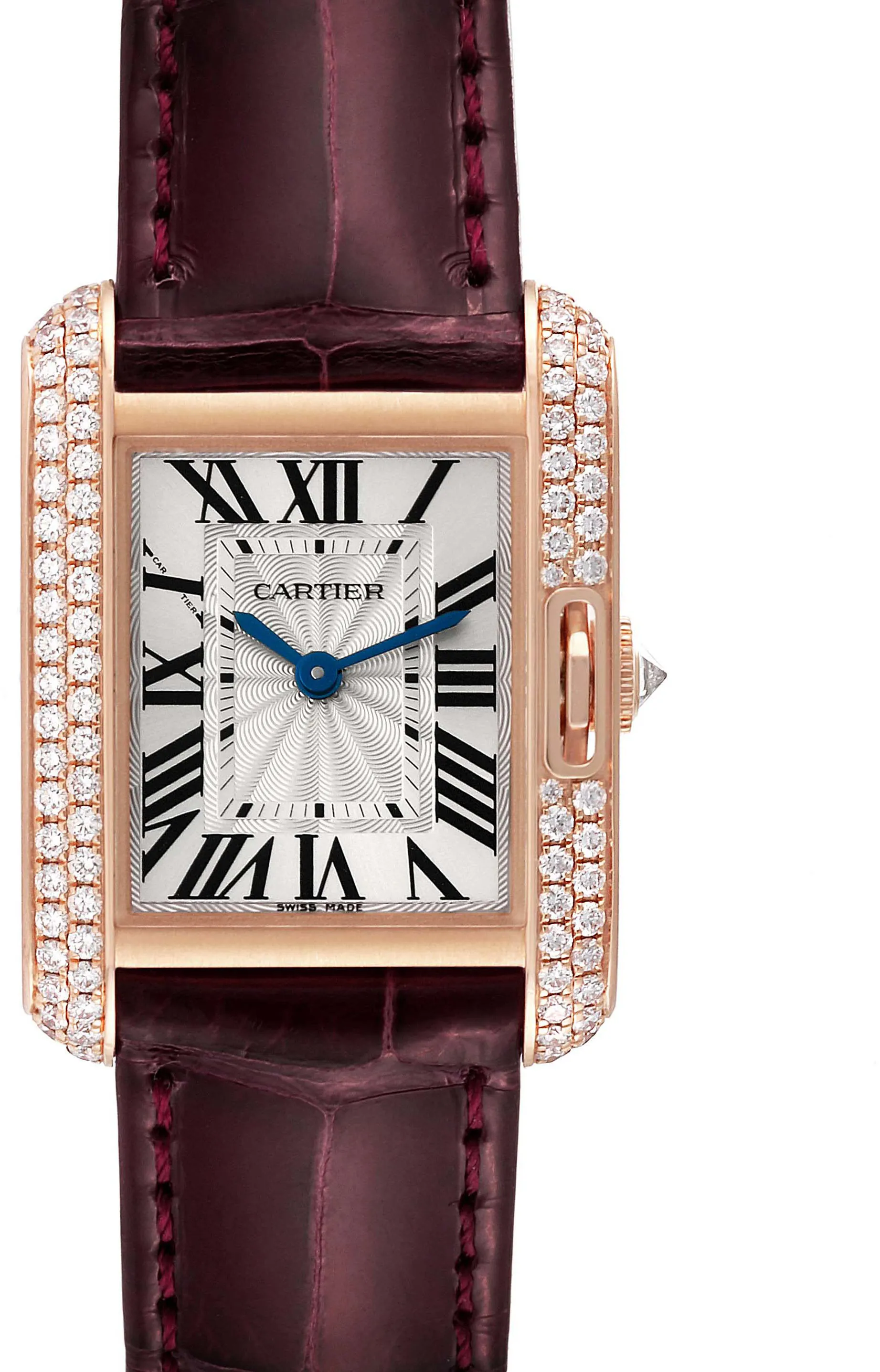 Cartier Tank WT100013 30.2mm Rose gold Flinqué