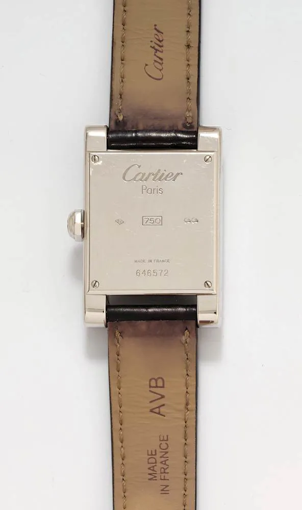 Cartier Tank 23mm White gold and diamond 2