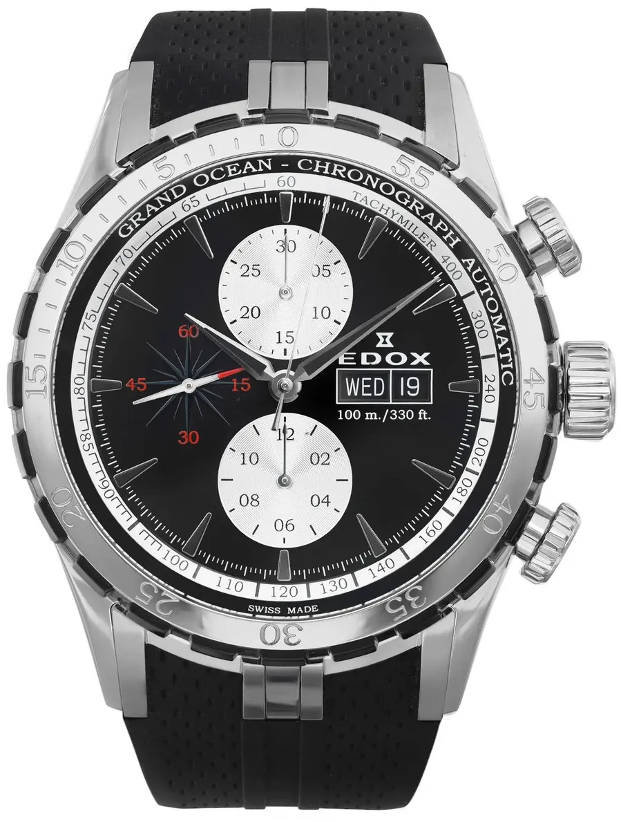 Edox Grand Ocean 48mm Stainless steel Black