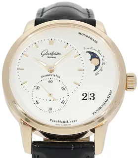 Glashütte PanoMaticLunar 1-90-02-45-35-05 Yellow gold Silber