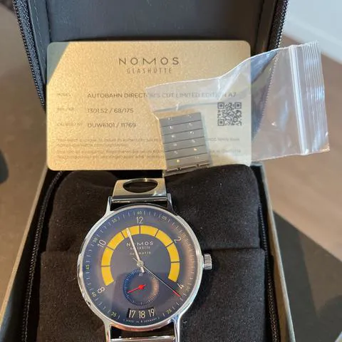 NOMOS Autobahn 1301.S2 41mm Stainless steel Blue