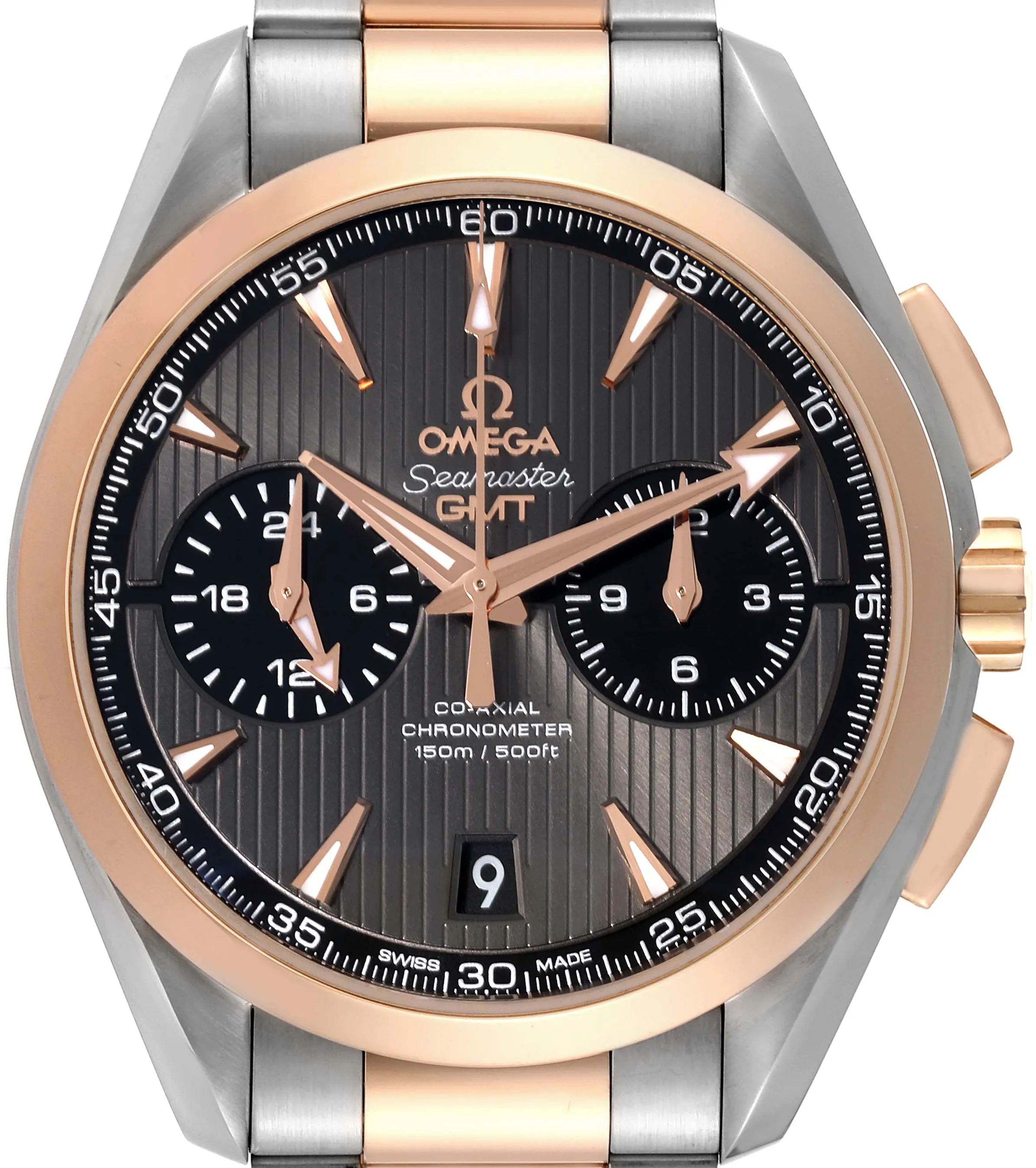 Omega Aqua Terra 231.20.43.52.06.001 43mm Rose gold and steel •