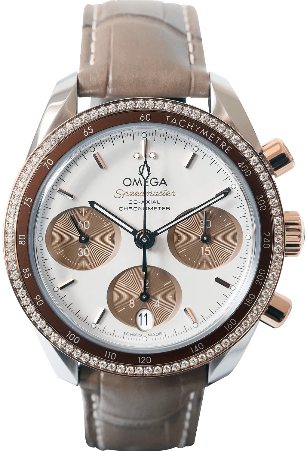 Omega Speedmaster 324.28.38.50.02.002 38mm Yellow gold and Stainless steel Brown