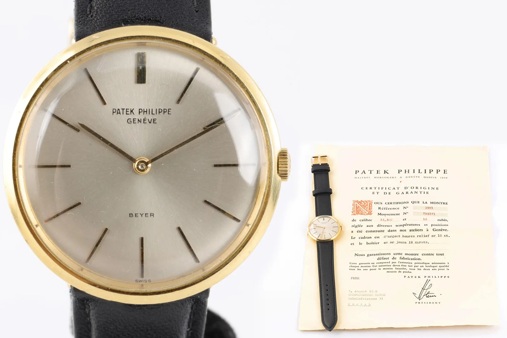 Patek Philippe Calatrava 2591 34mm Yellow gold and 18k yellow gold